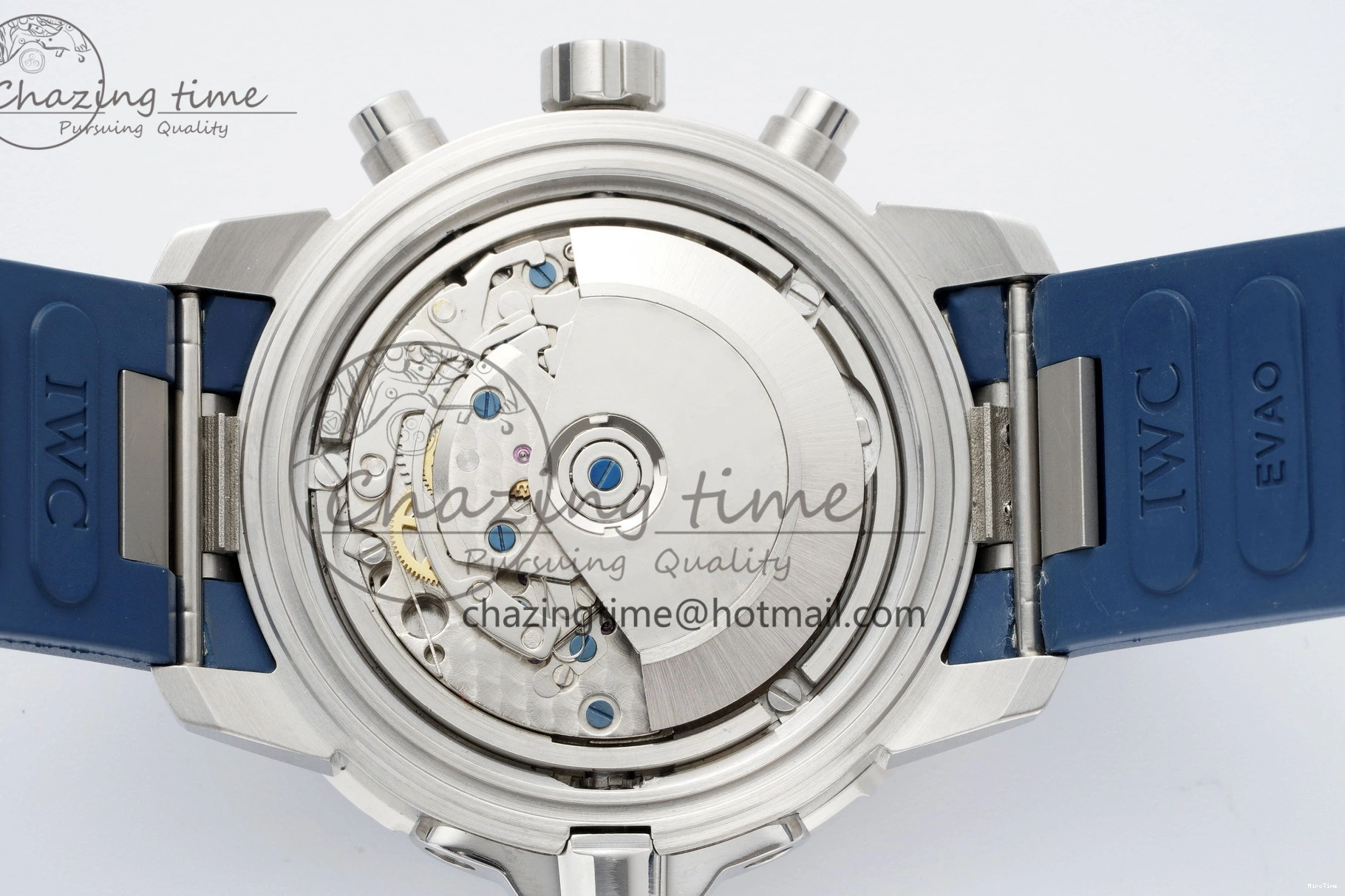 MIROTIME 0206 Attractive Aquatimer Chrono SS RSF 1:1 Best Edition Blue Dial on Blue Rubber Strap A 7056